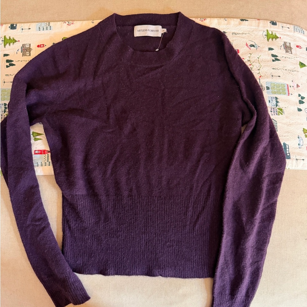 Artless Forever Women's Rich Purple Crew Neck Sweater